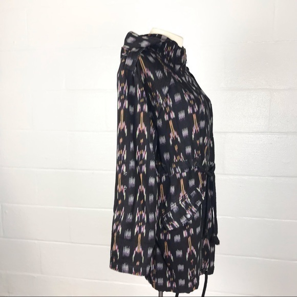 Free People Small Ikat Utility Jacket Woven Parka Hood coat - Picture 3 of 10